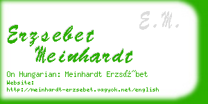 erzsebet meinhardt business card